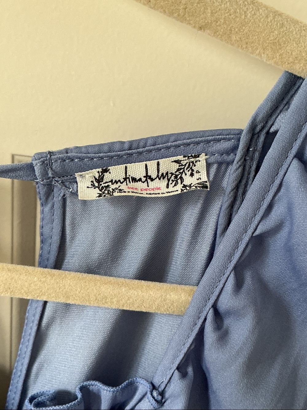 Free People Blue Ruffle Mini Dress - Picture 2 of 3